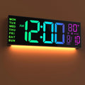 digital clock on wall 