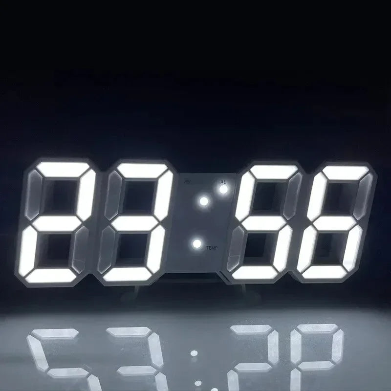 digital clock on wall 